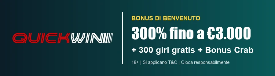 Quickwin bonus di benvenuto